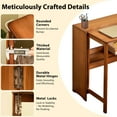 thumbnail image 6 of Folding Desk Table Multipurpose Dining Table Space-Saving Foldable Desk Standing Wooden Workstation for Home Office Living Room Bedroom Kitchen, 6 of 8