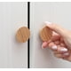 thumbnail image 4 of Pomos para armario TOROS store, 6 unidades, en forma de cono de madera, 4 cm, redondos, 4 of 6