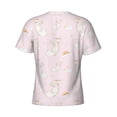 thumbnail image 5 of Vsdgher Rainboe And Rabbit Print Men's Dry Fit Mesh Athletic Shirts Moisture Wicking Tennis T-Shirt Tops, 5 of 8