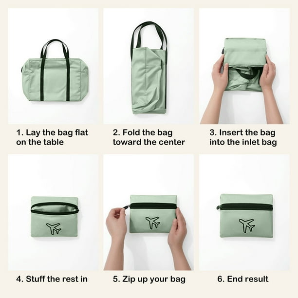 Mochila de viaje plegable | Maleta de mano de gran capacidad | Maleta de nailon impermeable con ruedas para viajes de negocios y senderismo