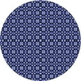 thumbnail image 1 of Ahgly Company Indoor Round Patterned Cornflower Blue Area Rugs, 5' Round, 1 of 6