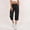 (New2)Black, variant on Thousandth Cargo Capri Pants for Women Casual Summer Streetwear Lightweight Jogger Cropped Pants with Multi Pockets Elastic Waist Trousers for Outdoor & Workout