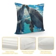 thumbnail image 4 of PHYHOO Throw Pillow Covers Cute Playing on Blue Water Design Square Pillowcase for Home Decor Sofa Car Bedroom Pillow case, 4 of 5