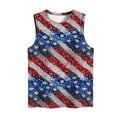 thumbnail image 4 of VKOYWKM American Flag Tank Tops Women Graphic Tank Shirts Patriotic 4th of July Tanks Sleeveless Crew Neck Red White and Blue Tops, 4 of 4