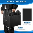 thumbnail image 2 of Extra Large Black Gift Bags: 2pcs 16x6x12 Inch Gift Bags With Handle For Birthday Wedding Party Business (With Black Tissue Paper), 2 of 7