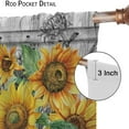 thumbnail image 6 of Sunflower Curtains, Rustic Sun Flower on Wood Window Treatments for Living Room, Yellow Floral Blackout Farmhouse Country Drapes 2 Panel Sets,52x84 Inch, 6 of 6