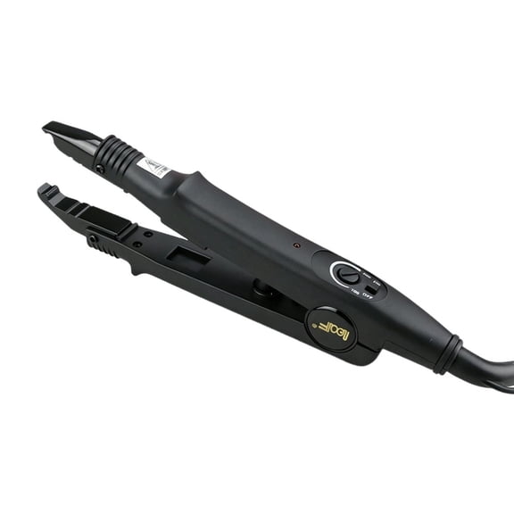Hair Extensions Iron Professional Hair Extensions Tool with Adjustable Temperature Non-Sticky Heating Plate Flat Tip for for Salon Home Use Fashion Women,Black