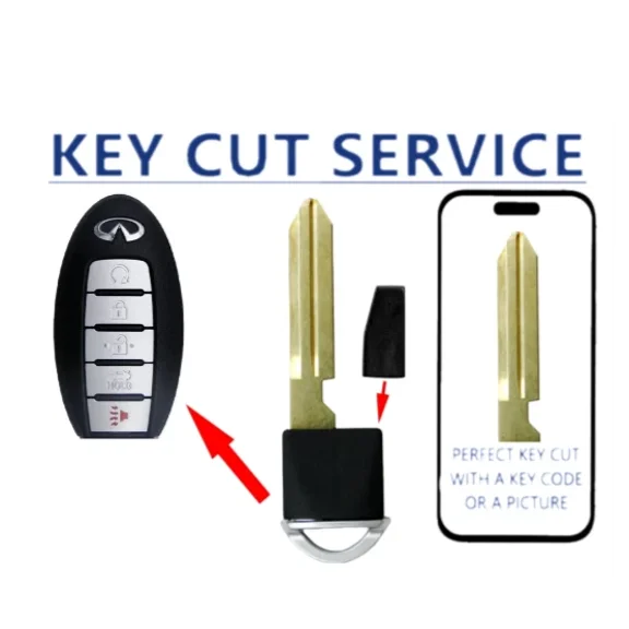 KEY CUT   Emergency Insert Chipped (46) Blank Blade For Infini Prox Smart Keys