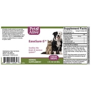PetAlive EaseSure-S - Herbal Nervous System Support for Pets - Herbal Nervous System Drops for Dogs & Cats with Passion Flower & Ashwagandha, Pet Involuntary Muscle Movements & Twitching - 2 Fl Oz