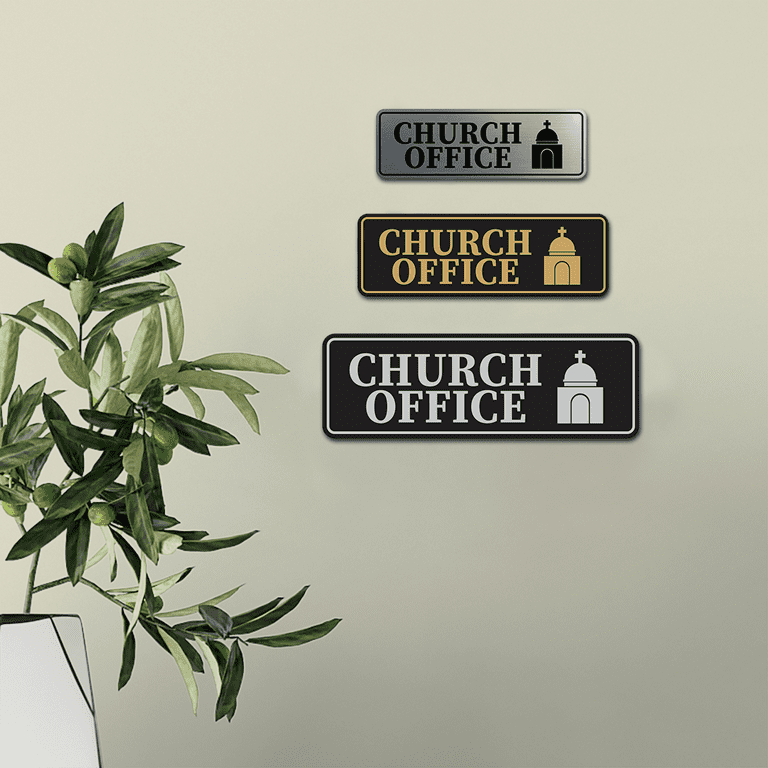 Standard Church Office Sign (Black) - Large - Walmart.com