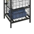 thumbnail image 4 of Benzara BM144182 Wire Grid Metal Drawer Unit with Wooden Top, Brown & Black - 33 x 14 x 13.25 in., 4 of 5