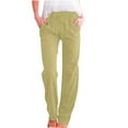 thumbnail image 2 of Casual Pants for Women 2025 Lightweight Elastic Waist Drawstring Loose Fit Wide Leg Pants with Pockets Trousers, 2 of 6