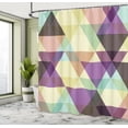 thumbnail image 4 of Ambesonne Geometric Shower Curtain, Abstract Geometric Retro, 69"Wx84"L, Pale Yellow, 4 of 4