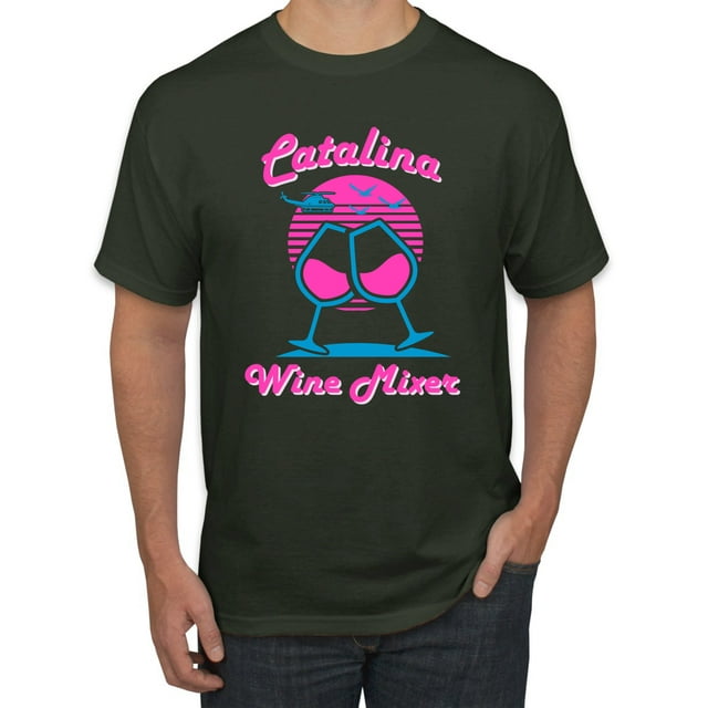 Catalina Wine Mixer Island Prestige Movie| Mens Pop Culture Graphic T-Shirt, Forest Green, X-Large