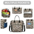thumbnail image 2 of Beige and Black Of Leopard Print Womens Lunch Box for Work,Insulated Large Lunch Bag for Tween and Teen,Loncheras Para Mujer,Leakproof Adult Lunch Bag for Work,Beach,Travel,Picnic,Camping, 2 of 7