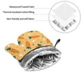 thumbnail image 6 of Honeii Love Carrot Pattern Oven Mitts and Pot Holders, Silicone Oven Gloves,500 F Heat Resistant Oven Mitts Sets, 4PCS, 6 of 6