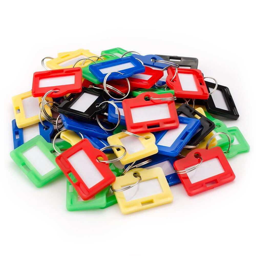 Multi Colour Key Cabinet SAFE 50 Tags KEYS KEYRINGS BLANKS FOR WRITING WITH RING Multi Colour Key Cabinet SAFE 50 Tags KEYS KEYRINGS BLANKS FOR WRITING WITH RING