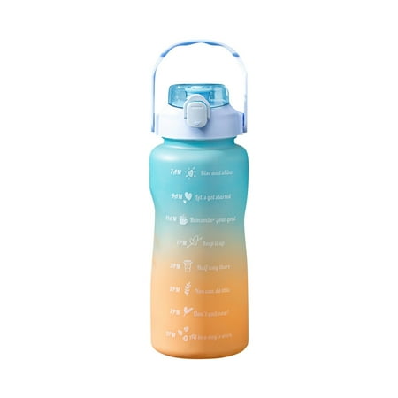 

2L Water Bottle Sports Cup With Inspirational Time Mark And Removable Filter Is Suitable For Fitness And Outdoor Transportation