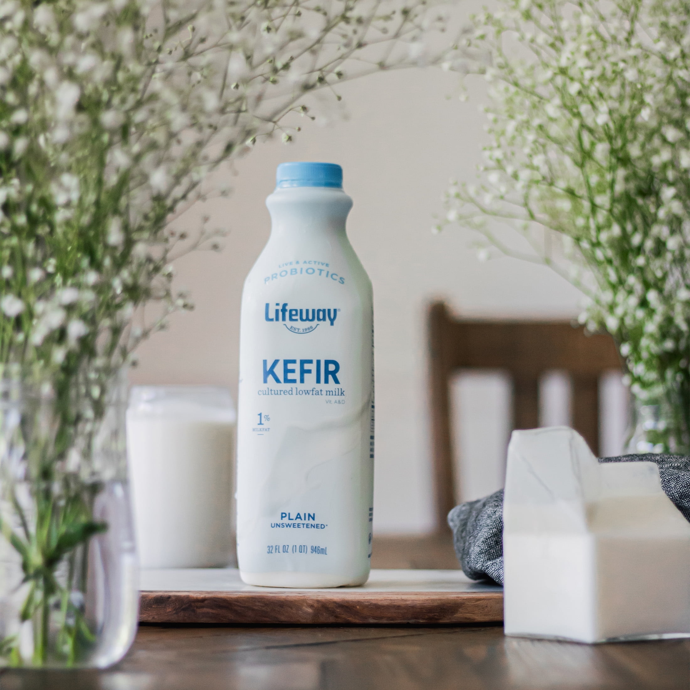 Lifeway Lowfat Leche Natural Kefir, 32 fl oz