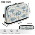 thumbnail image 3 of Standing Pencil Case with Base Large Capacity Stationery Pouch Pen Bag with Zipper for Women Men Elegant and Timeless Blue Flower, 3 of 7