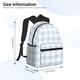thumbnail image 2 of Easygdp Blue Checkboard Mochila Casual para Portátil, Mochila para Escuela, Viajes, Negocios, 2 of 6