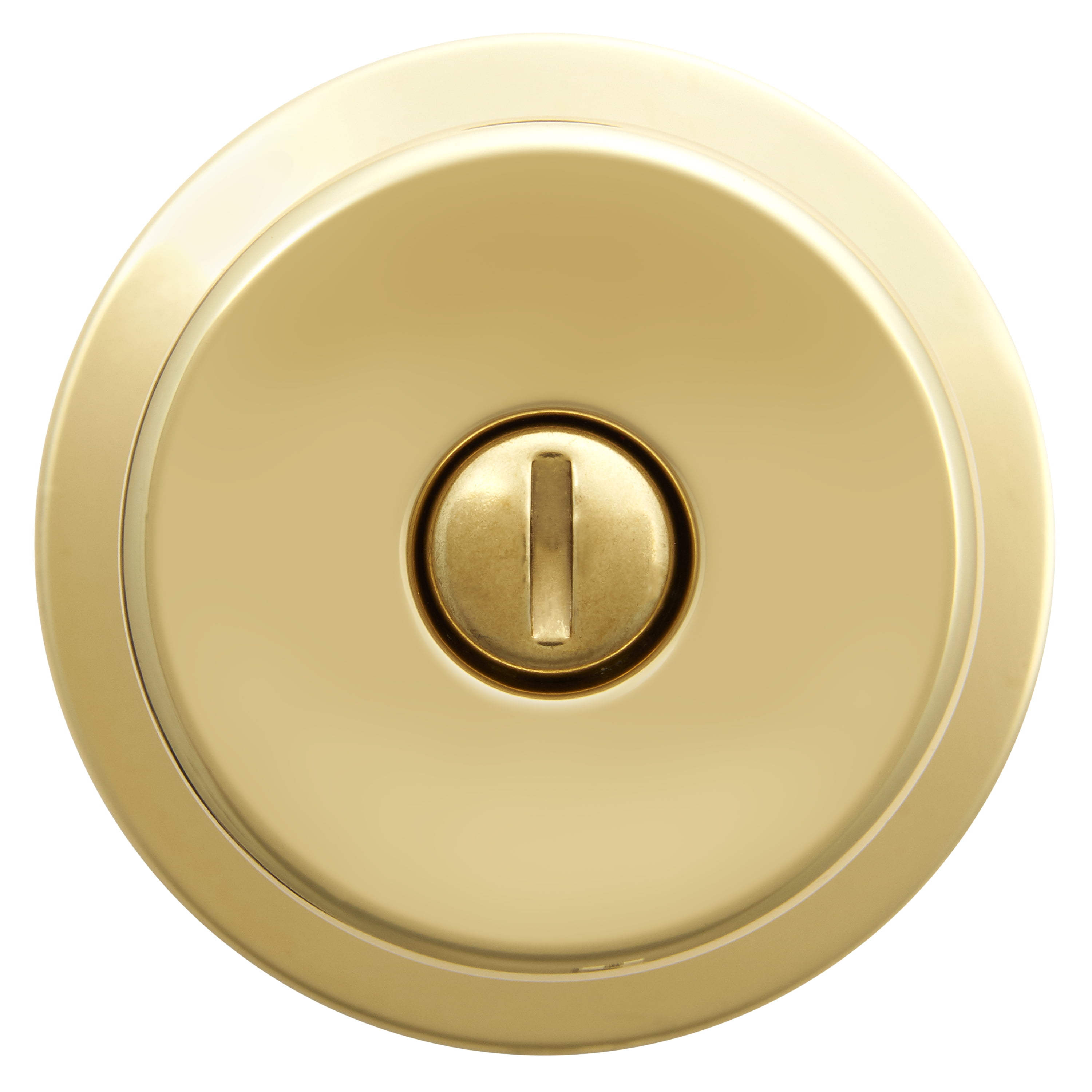 Mountain Security Privacy Doorknob, Tulip, Polished Brass Finish