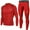 Red, variant on IYTR Men's Compression Base Layer Long Sleeve Shirt Pants Set Workout Fitness Sportswear Running Tight Thermal Underwear Wicking Breathable Gym Training Clothing Blue XL