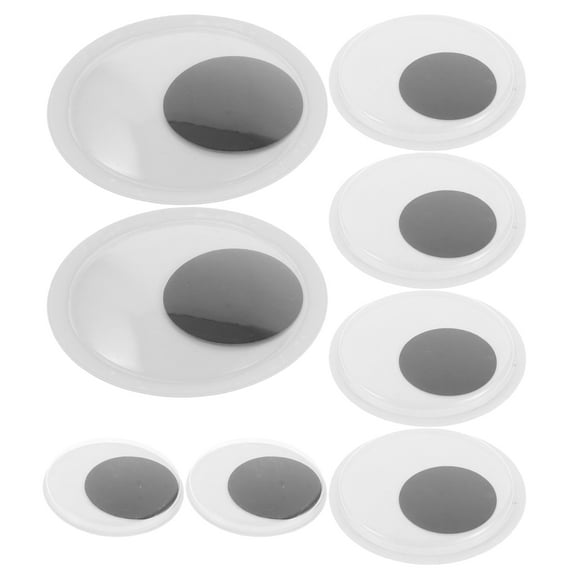 STOBOK 8Pcs Plastic Wiggle Eyes Self Adhesive Stickers for Scrapbooking Wall Fridge Decor