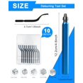 thumbnail image 2 of Deburring Tool Set with Metal Handle Hand Deburrer with 10 BS1010 HSS Replacement Blades 360° Rotary Deburring Tool for Metal Plastic 3D Printing Aluminium & PVC, 2 of 5