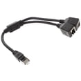 thumbnail image 3 of CIMAXIC 1Pc RJ45 Ethernet Cable Adapter Splitter 1 Male to 2 Female Port LAN Network Plug 2 in 1 Adapter NetWork Accessories Splitter (Black),12.99"X1.77"X0.79", 3 of 5