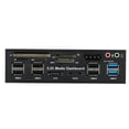 thumbnail image 1 of Graflsoa 5.25" Multi-Function Front Panel with 5-Slot Card Reader, Dual USB 3.0, eSATA, SATA, and Audio Ports for PC Internal Installation, 1 of 7