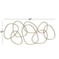 thumbnail image 3 of CosmoLiving by Cosmpolitan Contemporary Metal Round Abstract Design Wall Décor, 43"W x 22"H with Gold Polished Finish, 3 of 7