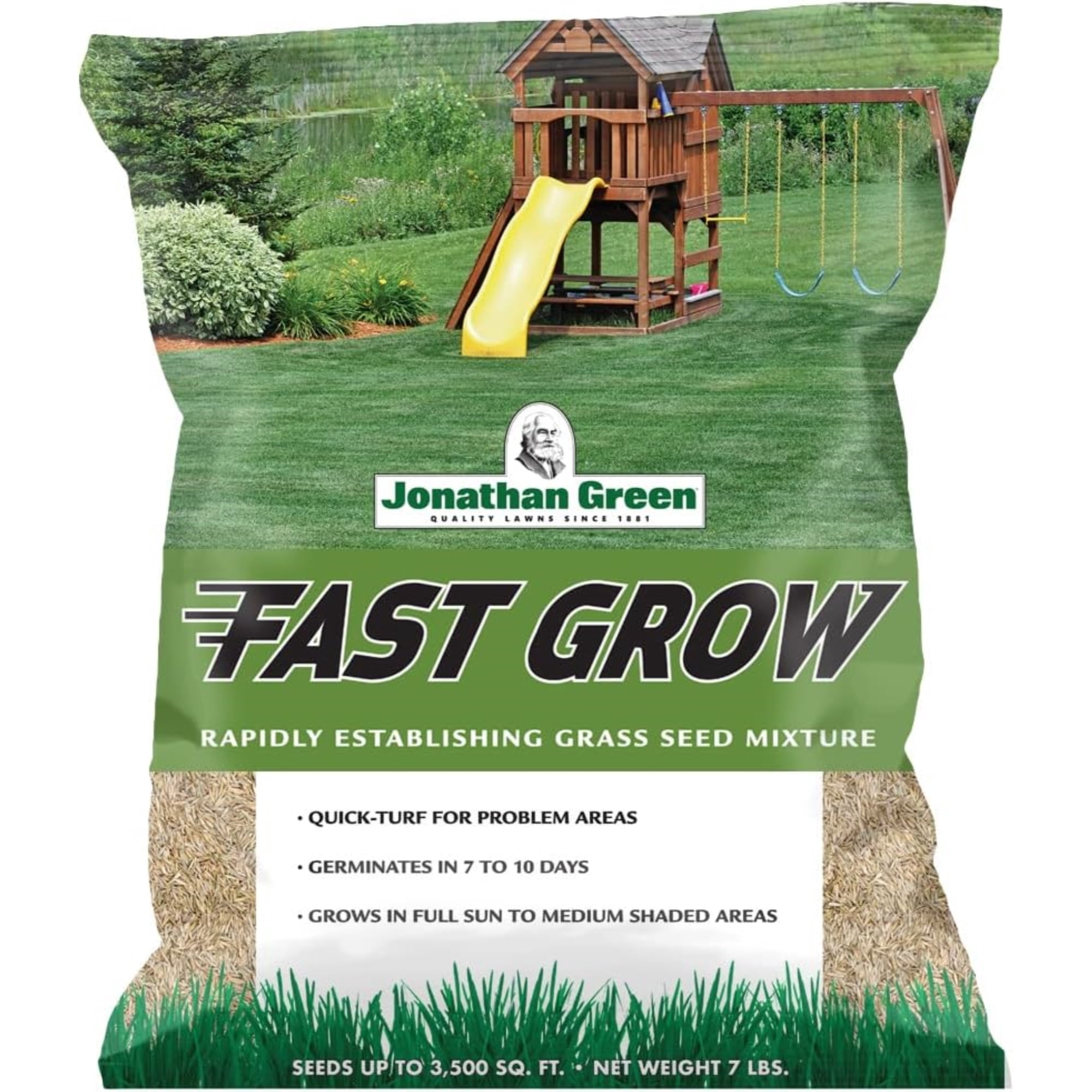 Jonathan Green Fast Grow Grass Seed, 7-Pound wo ack