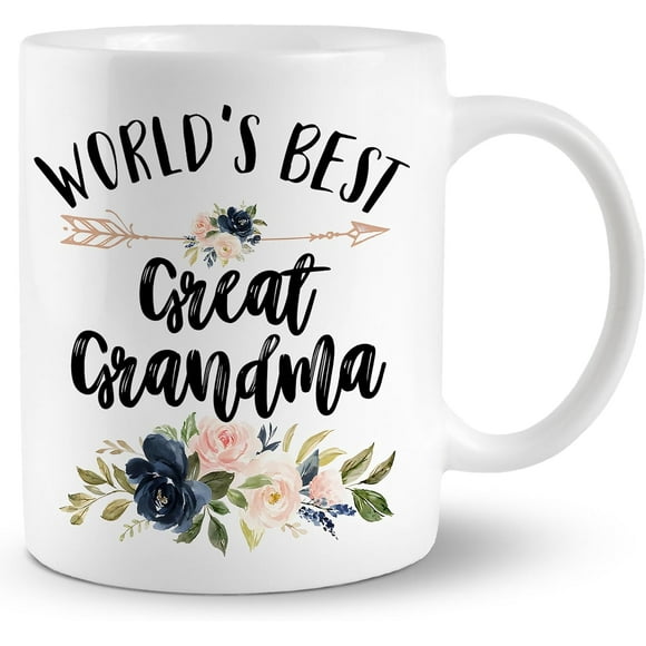 Great Grandma Mug, Great Grandma Coffee Cups Ceramic, World's Best Great Grandma Coffee Mug, Great Grandma Gifts for Christmas, Great Grandma Coffee Mug Gifts for Great Grandma