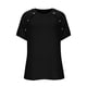 thumbnail image 4 of Tops de Mujer, Manga Corta Sólida Cuello Redondo Botón Arriba Blusa Casual de Negocios, 4 of 9