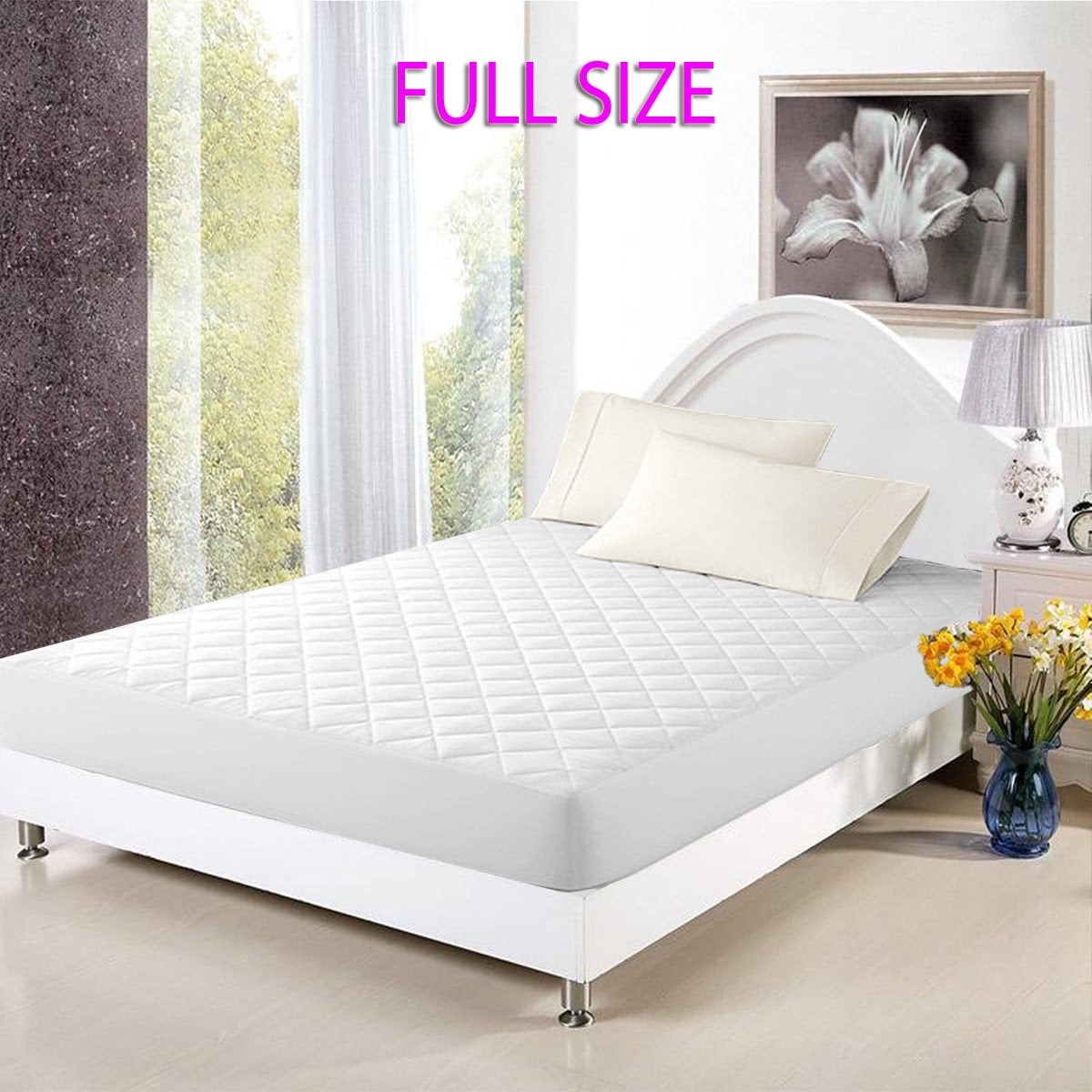 Mattress Protector Waterproof Hypoallergenic Pad Bed Bug Cover Topper Full Size 