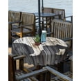 thumbnail image 2 of nqOlkjepod White Brown Bear Outdoor Tablecloth with Umbrella Hole & Zipper, Vintage Farmhouse Country Rustic Wood Grain Round Table Cover 54 Inch, Dining Waterproof Table Cloth Protector for Patio, 2 of 7