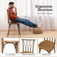 thumbnail image 4 of PEXMOR Plastic Dining Chairs Set of 2, Stackable Patio Waterproof Chairs with Wicker Back,400 lbs Heavy Duty, Indoors & Outdoors, Brown, 4 of 16