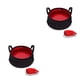 thumbnail image 2 of Naiovety Cubo de agua al aire libre 8.5L Senderismo Bolsa de lavabo plegable portátil Pesca Contenedor de reutilizable con asa Rojo 2piezas Naiovety CBP161831, 2 of 6