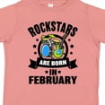 thumbnail image 4 of Inktastic Rockstars Are Born in February Birthday Boys or Girls Toddler T-Shirt, 4 of 5