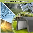 thumbnail image 3 of Kselythan Outdoor Portable Storage Shed, Heavy Duty Waterproof Carport With Roll-Up Zipper Doors For Motorcycle Bike Gardening Tools, 3 of 7