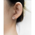 thumbnail image 4 of CZ Heart Shaped Cartilage Hoop Earrings for Women 925 Sterling Silver Cubic Zirconia Hollow Love Huggie Hoops Earring Cuffs, 4 of 6