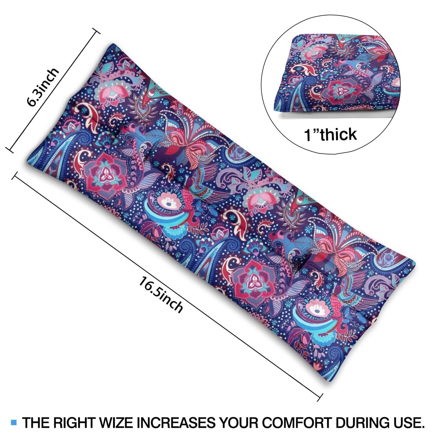 Seat Belt Pillow for Post-Surgery Soft Protective Mastectomy Cushion with Velcro Straps, Comfortable for Heart Surgery & Chemo Port Recovery (Bohemian Floral)