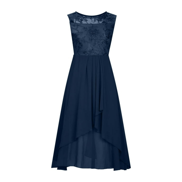 long spring dresses formal PRETTYGARDEN Women's Summer Wedding Guest Dress Sleeveless Ruffle Form