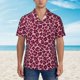 thumbnail image 2 of Balery Rose Leopard Print Camisas hawaianas de manga corta para hombre, camisas playeras de corte holgado, camisas de vacaciones con botones,Medium, 2 of 7