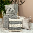 thumbnail image 2 of Parkland Collection Lily Transitional Gray 52" x 67" WOVEN HANDLOOM Throw Gray 67" x 52", 2 of 5