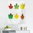 thumbnail image 1 of Maple Leaf Tapestry, Autumn Leaves Nature Silhouettes Fall Season Botanical Illustration, Fabric Wall Hanging Decor for Bedroom Living Room Dorm, 5 Sizes, Yellow and Lime Green, by Ambesonne, 1 of 1
