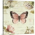 thumbnail image 1 of Great BIG Canvas | "Marche de Fleurs  Butterfly I" Canvas Wall Art - 20x20, 1 of 2