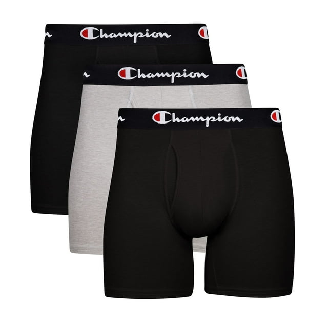 Calzoncillos bóxer Champion de algodón elástico para hombre, paquete de 3