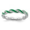 thumbnail image 5 of Auriga Fine Jewelry 925 Sterling Silver Green Enamel Ring for Women Size- 5, 5 of 6